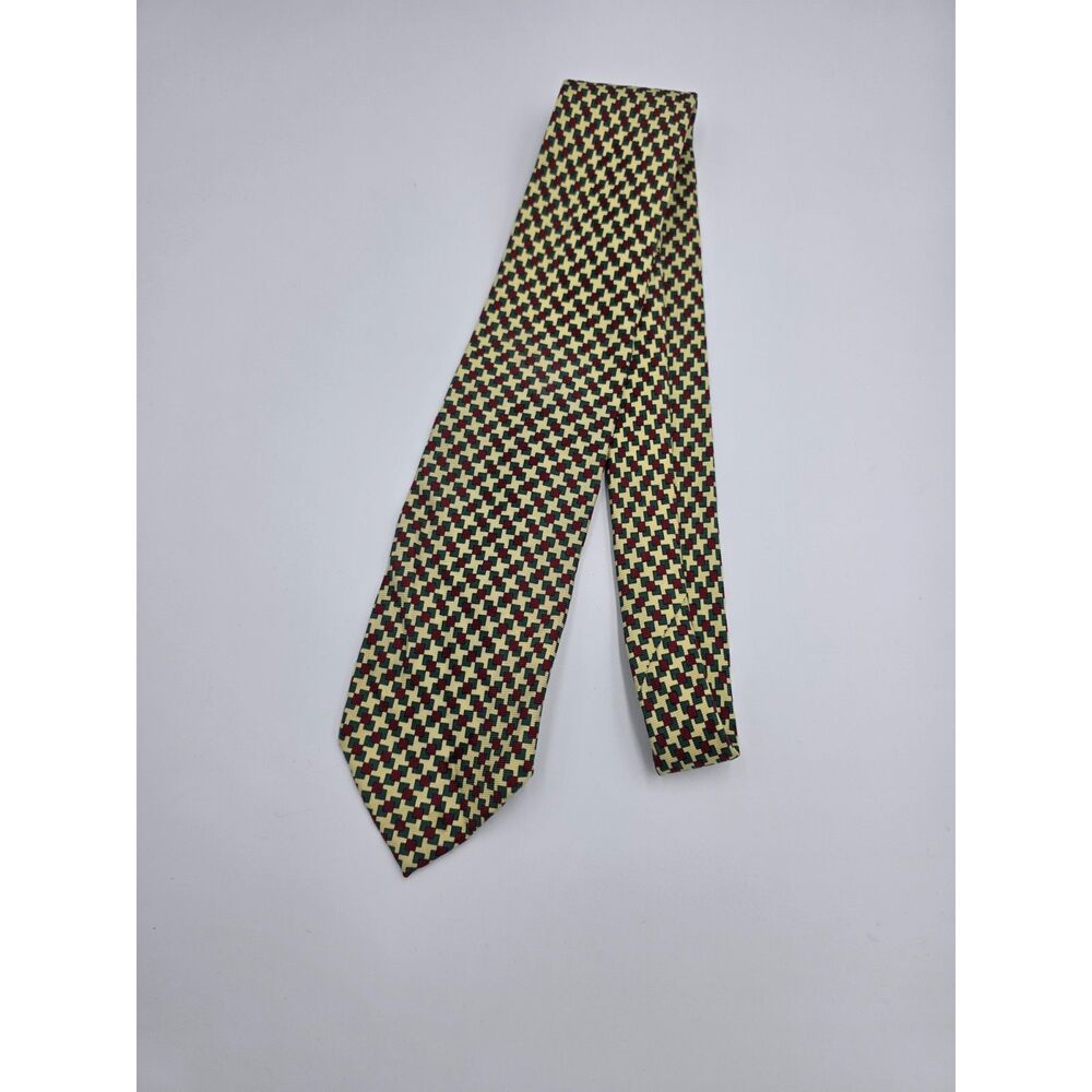 Polo by Ralph Lauren 100% Silk Tie Yellow Made by Hand Professional Corpcore